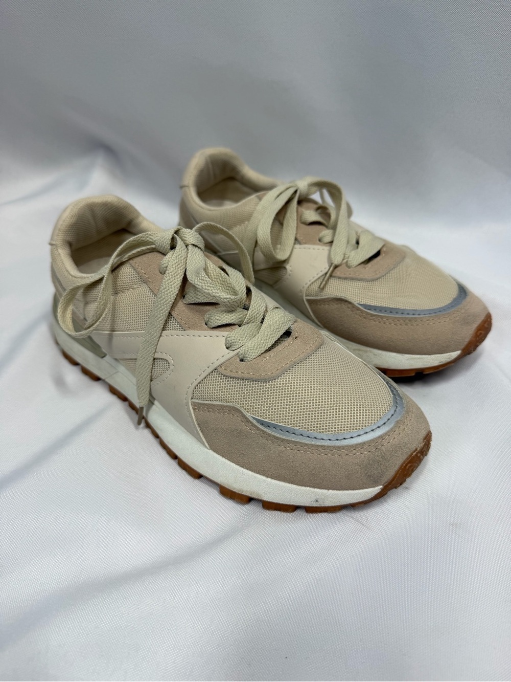Rachel Zoe | Sophie Retro-Style Sneakers Beige Cream Women's Size 8